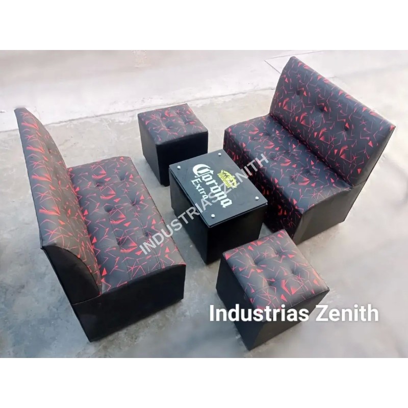 Juego de Modulares Con Respaldar Tapiz de Ultra Cuero - Industrias Zenith