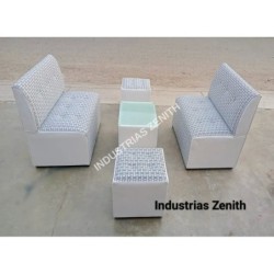 Juego de Modulares Con Respaldar Tapiz de Ultra Cuero - Industrias Zenith