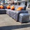 Sofa 6 Cuerpos Con Respaldar Tapiz de Terciopelo - Industrias Zenith